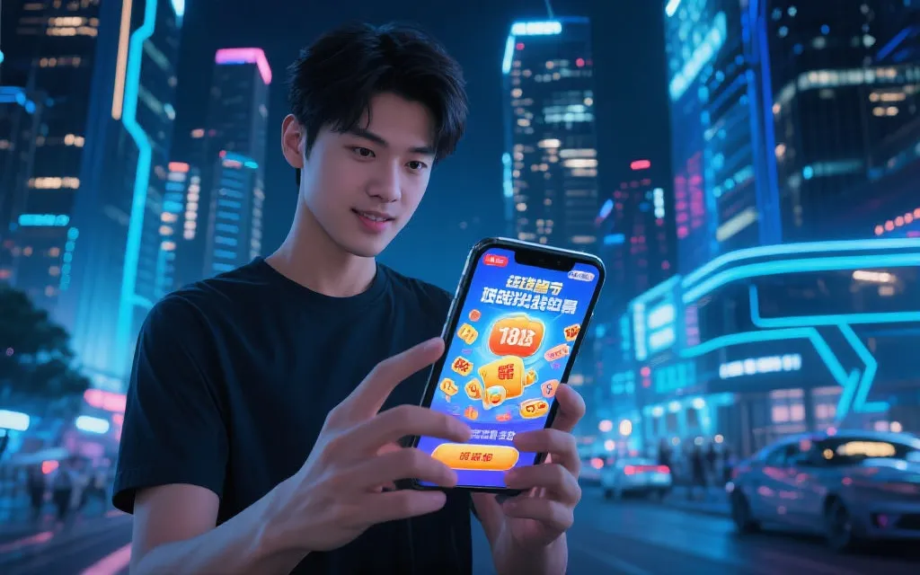 移动端用户参与线上彩票活动的场景